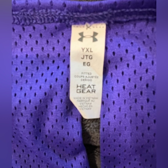 Girls Under Armour Heat Gear Blue Tank Top Loose Fit Size X Large. - Picture 4 of 4